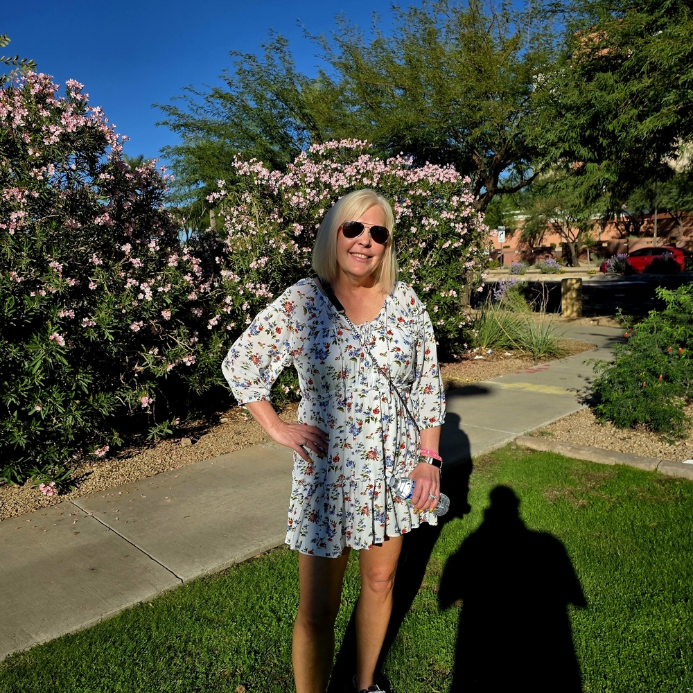Floral Print White Dress